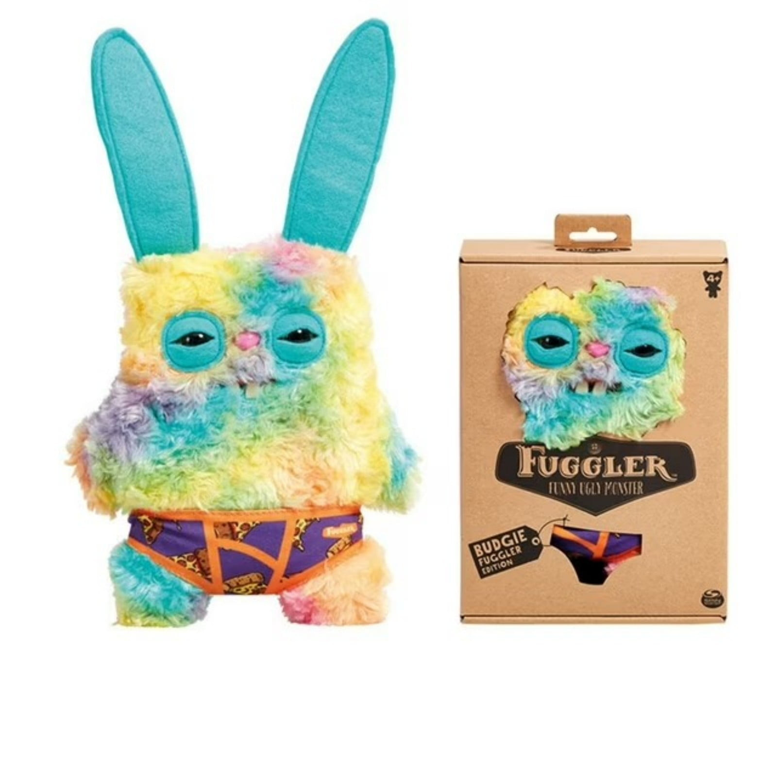 Zuru Fuggler Budgie Edition Rabid Rabbit Teal Underwear Plush Toy 22cm 8.6inches