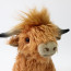 Living Nature Highland Cow Brown Plush Toy 25cm 9.8inches