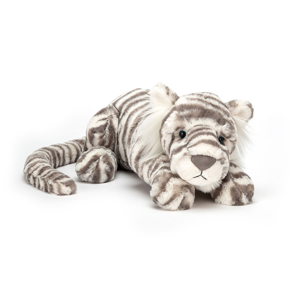 Jellycat Sacha Snow Tiger Soft Stuffed Plush 27cm 10.6inches