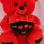 Valentines Red Love Heart Bear Plush Multiple Sizes