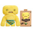 Zuru Fuggler Budgie Edition Squidge Yellow Underwear Plush Toy 22cm 8.6inches