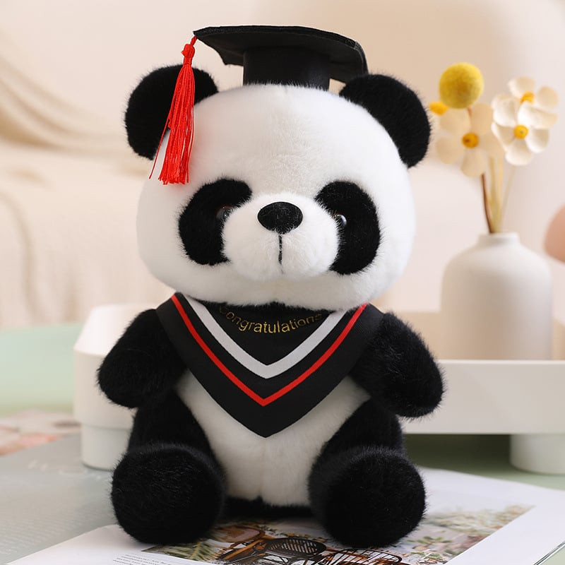 Graduation Panda Bear Soft Stuffed Plush Red 26cm 10.24inches