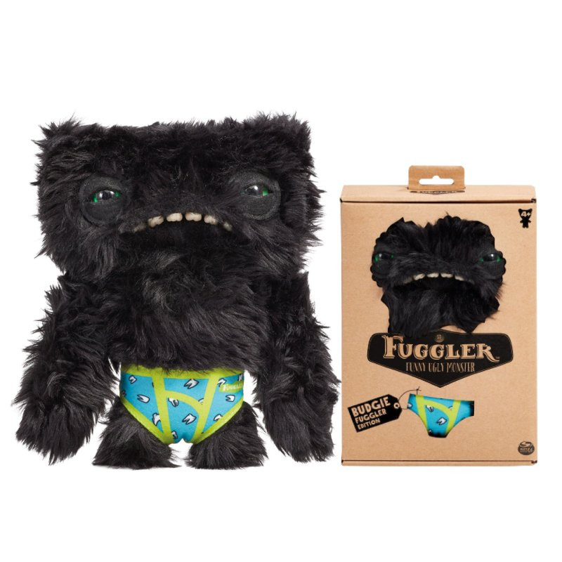 Zuru Fuggler Budgie Edition Wide Eyed Weirdo Black Underwear Plush Toy 22cm 8.6inches