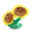 Plants vs Zombies Twin Sunflower Plush Toy 20cm 8inches