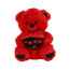 Valentines Red Love Heart Bear Plush Multiple Sizes