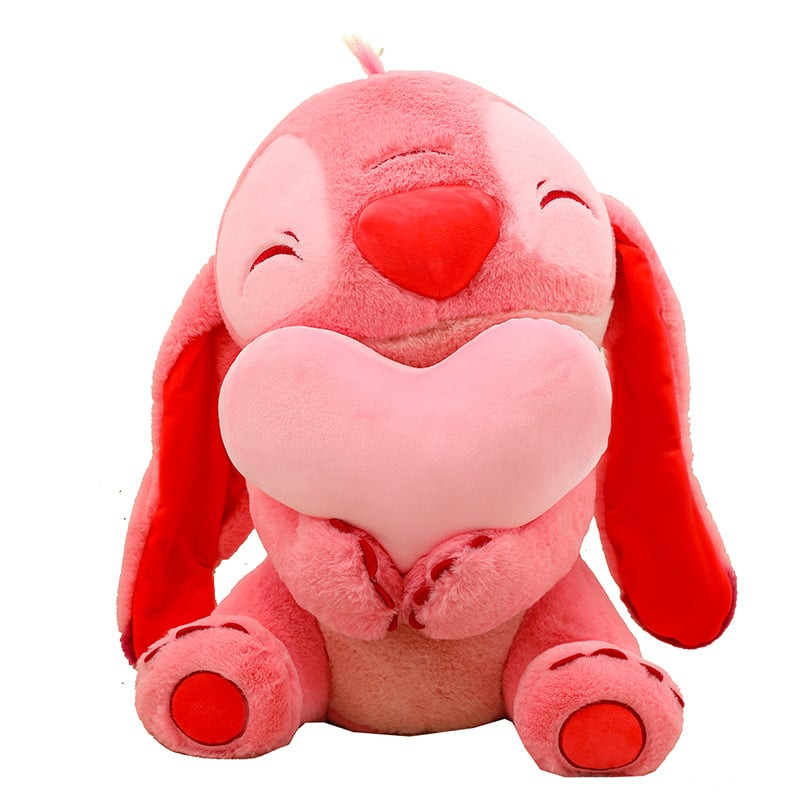 Valentines Stitch Angel Holding Heart Plush Multiple Sizes