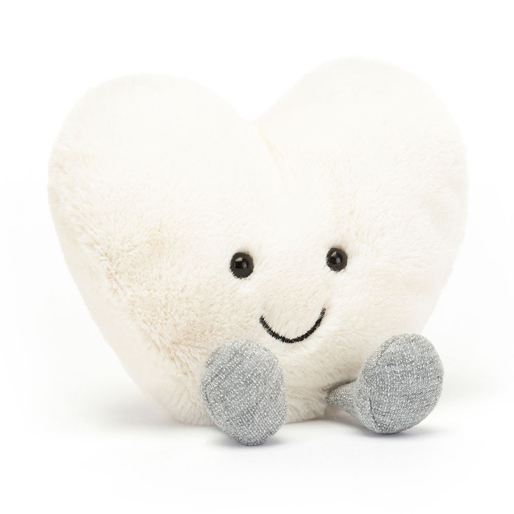 Jellycat Amuseables Cream Heart Soft Stuffed Plush 16cm 6.29inches