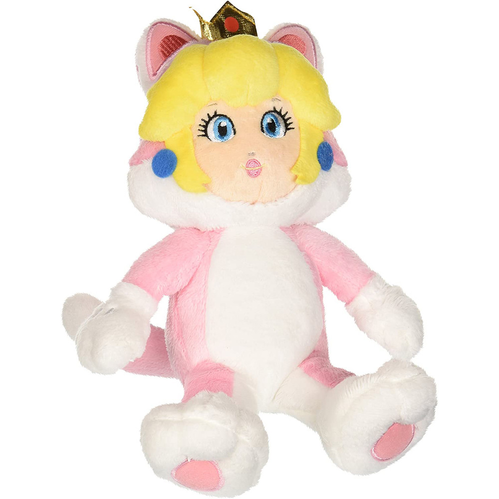 Little Buddy Super Mario Neko Cat Peach Plush 10 Inches