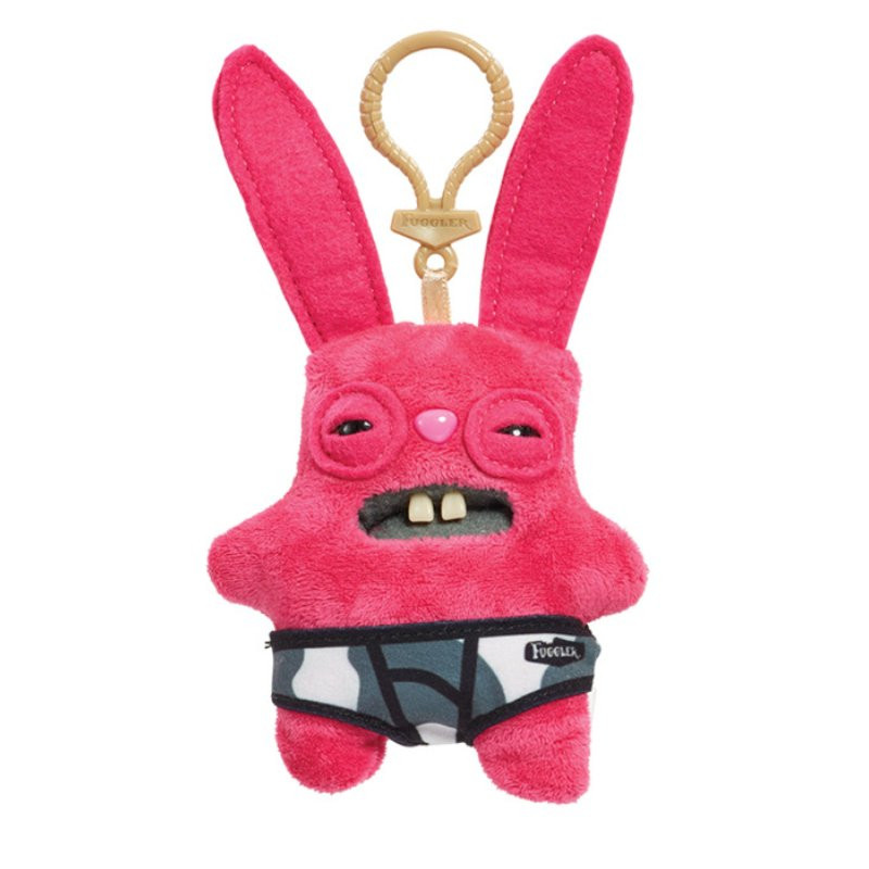 Zuru Fuggler Wave 4 Rabid Rabbit Pink Underwear Plush Keyring Keychain 12cm 4.7inches