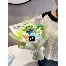 Toy Story Green Alien Soft Plush Flower Bouquet Graduation Mother's Day Gift 35cm 13.78inches