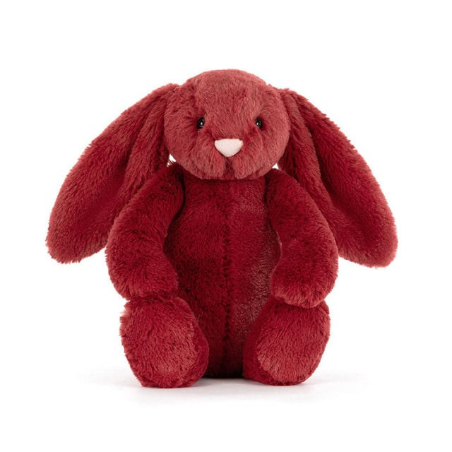 Jellycat Bashful Redcurrant Bunny Small Soft Stuffed Plush 18cm 7inches