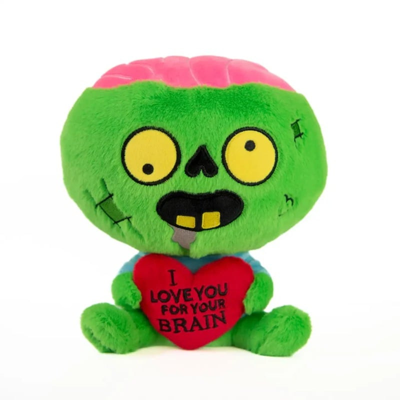 'I Love You For Your Brain'' Zombie Plush Toy 25cm 10inches