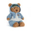 Jellycat Bashful Bartholomew Bear Snow Suit Soft Stuffed Plush 25cm 10inches