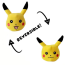 Reversible Plush Pikachu Double Face