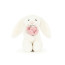 Jellycat Bashful Bunny 'Peony' Soft Stuffed Plush 18cm 7.08inches
