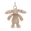 Jellycat Blossom Beige Bunny Petal Bag Charm 13cm 5 inches