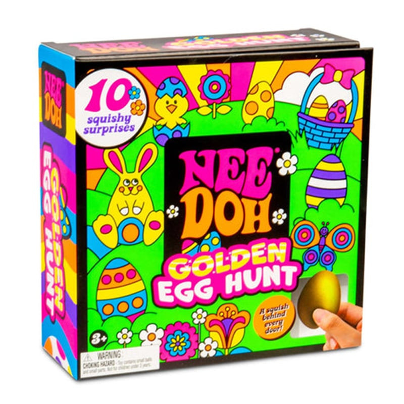 NeeDoh Golden Egg Hunt Mystery 10-Pack Sensory Squeeze Toy Set
