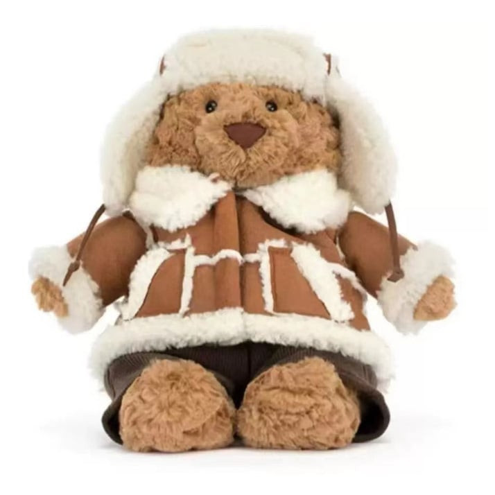 Jellycat Bartholomew Bear Alpine Outfit Soft Stuffed Plush 25cm 10inches