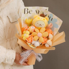 Pochacco Soft Plush Flower Bouquet Graduation Mother's Day Gift 35cm 13.78inches