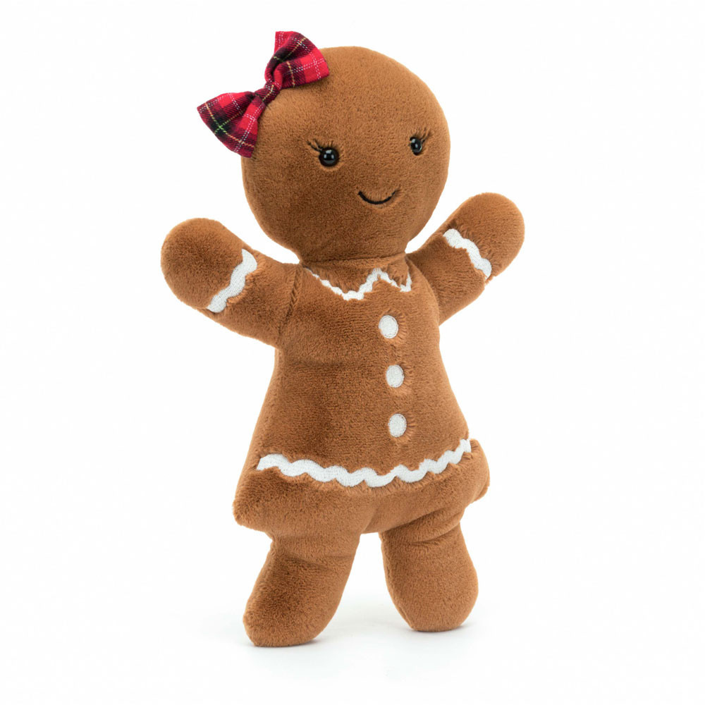 Jellycat Jolly Gingerbread Ruby Soft Stuffed Plush 20cm 7.8inches