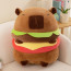 Cute Capybara Hamburger Soft Stuffed Plush Multiple Sizes