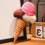 Realistic Ice Cream Cone Plush Pillow Multiple Sizes Chocolate Strawberry Vanilla Classic