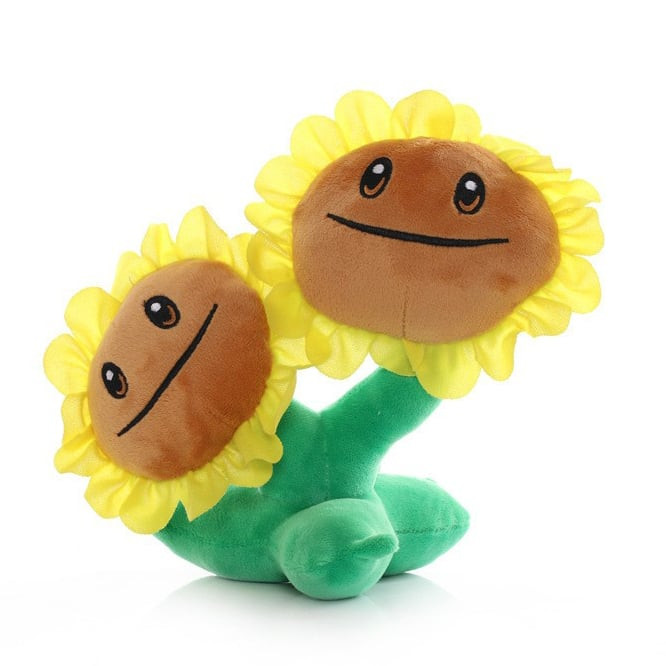 Plants vs Zombies Twin Sunflower Plush Toy 20cm 8inches