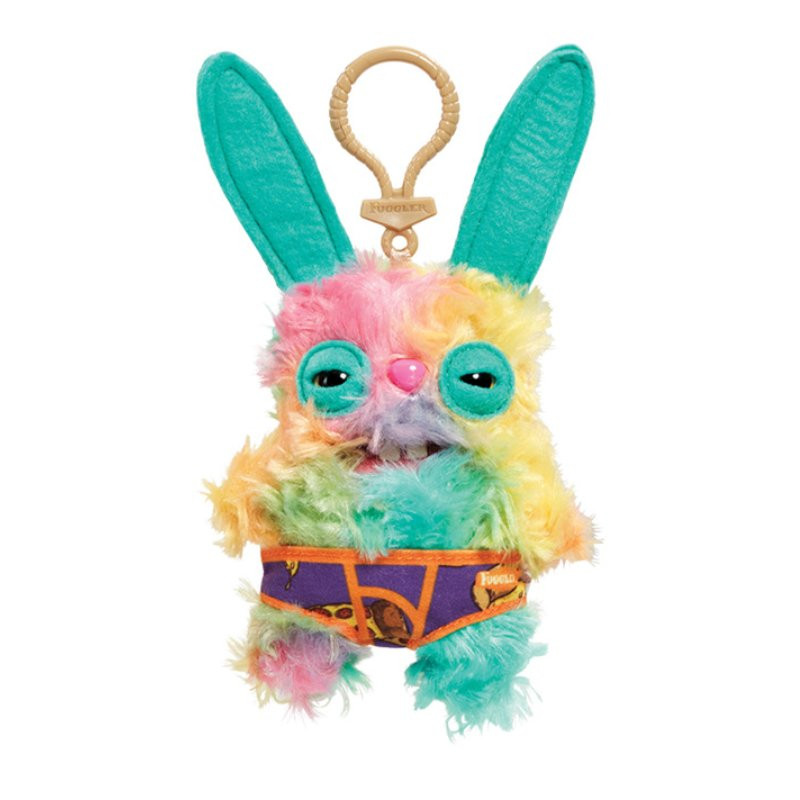 Zuru Fuggler Wave 4 Rabid Rabbit Teal Underwear Plush Keyring Keychain 12cm 4.7inches