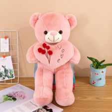 Valentines Love Rose Teddy Bear Soft Stuffed Plush 55cm 21inches