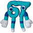 Steal A Brainrot 67 Blue Plush Toy 25cm 10inches