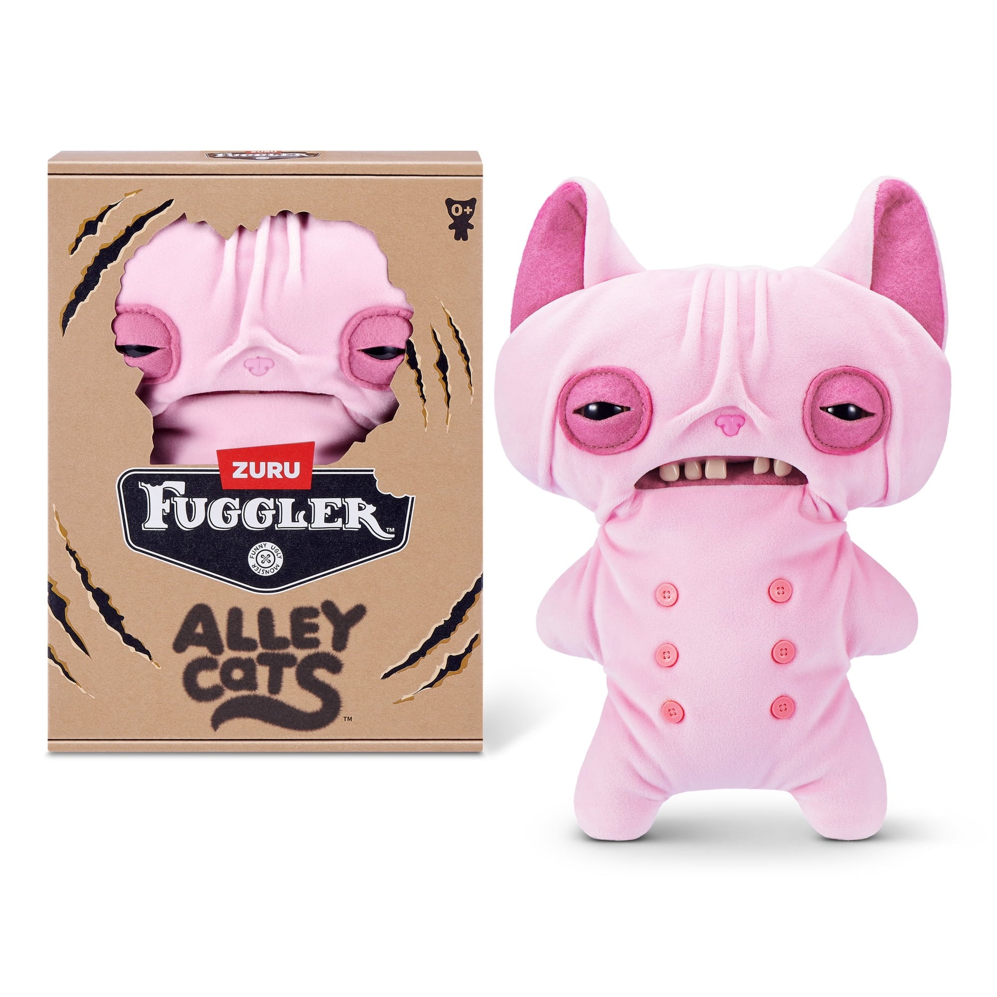 Zuru Fuggler Alley Cats Wrinkle McStinkles Plush Toy 23cm 9inches