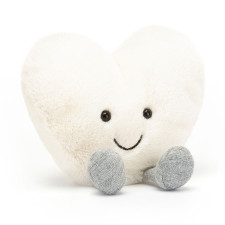 Jellycat Amuseables Amuseables Cream Heart Valentine's Day Large Large Stuffed Plush 18cm