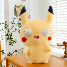 Silly Pikachu from Pokemon Funny Soft Stuffed Plush Multiple Sizes