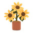 Jellycat Amuseables Sunflower Soft Stuffed Plush 35cm 13.78inches