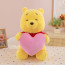 Winnie Pooh Holding Heart Soft Stuffed Plush Multiple Sizes