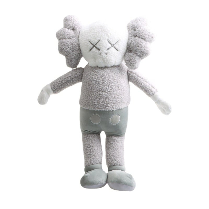 Grey Kaws Plush Toy