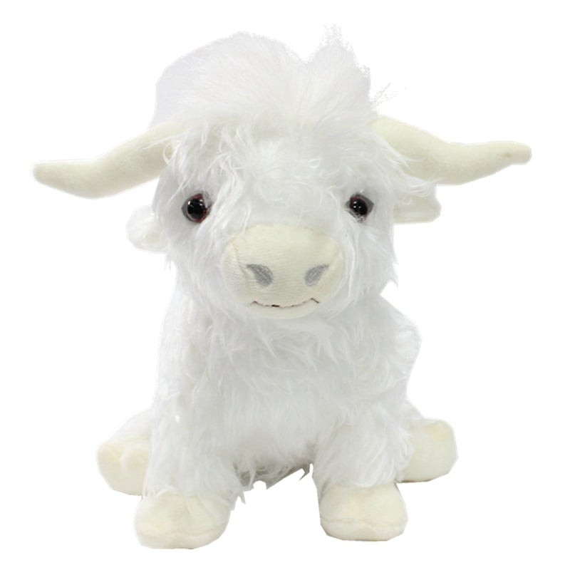 Living Nature Highland Cow White Plush Toy 25cm 9.8inches