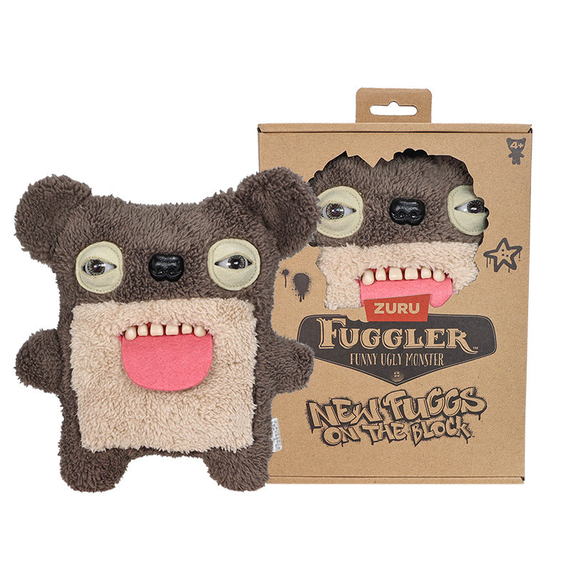 Zuru Fuggler New Fuggs On The Block Edition Scaresome Square Bear Plush Toy 22cm 8.6inches