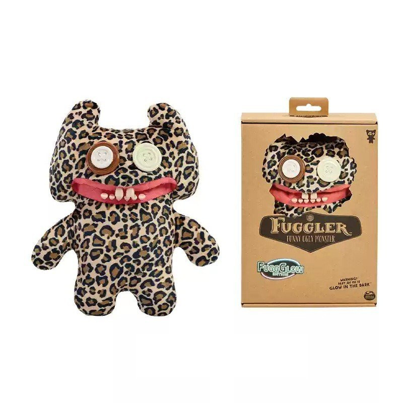 Zuru Fuggler FuggGlow Edition Stinkface Leopard Plush Toy 22cm 8.6inches