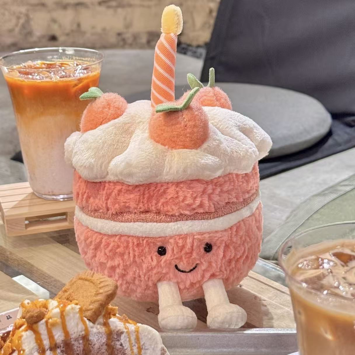 Jellycat Amuseables Melbie Peach Cake Soft Stuffed Plush 16cm 6.3inches