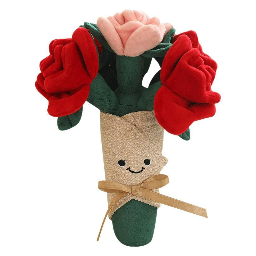 Valentines Bouquet of Roses Plush Multiple Sizes