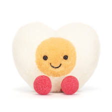 Jellycat Amuseables Heart Boiled Egg Soft Stuffed Plush 12cm 4.7inches