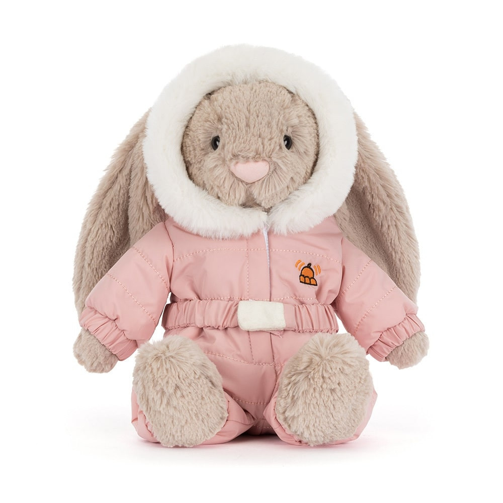 Jellycat Bashful Bunny Snow Suit Soft Stuffed Plush 30cm 11.8inches