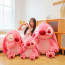 Disney Stitch Poking Face Pink Soft Stuffed Plush Multiple Sizes