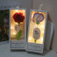 Knitted Carnation Flower With LED Mother's Day Graduation Gift In Clear Box 27cm 10.62inches Pink Red Purple