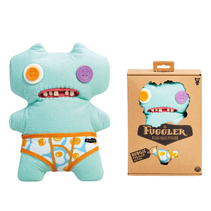 Zuru Fuggler Budgie Edition Gaptooth McGoo Teal Underwear Plush Toy 22cm 8.6inches