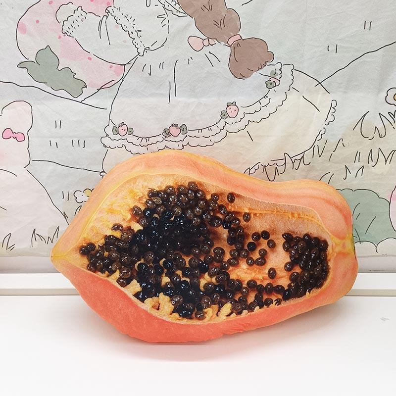 Realistic Fruit Plush Pillow 55cm 21.65inches Papaya