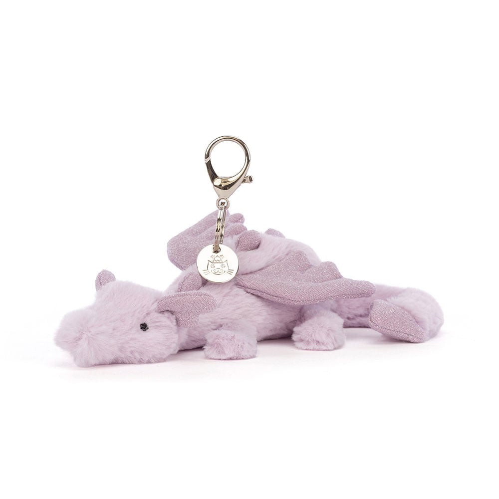 Jellycat Lavender Dragon Bag Charm 12cm 4.72inches