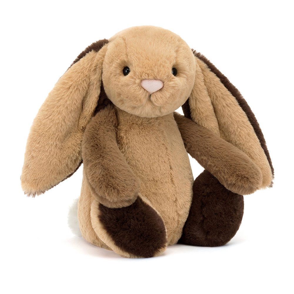 Jellycat Bashful Patchwork Brown Bunny Soft Stuffed Plush 31cm 12.2inches
