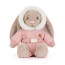 Jellycat Bashful Bunny Snow Suit Soft Stuffed Plush 30cm 11.8inches